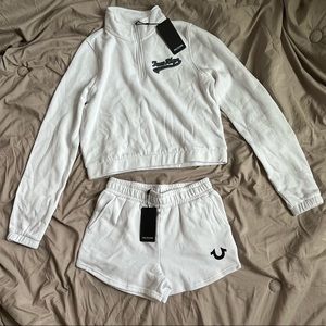 True Religion- NWT - Shorts (small) & sweatshirt (medium) sold as set